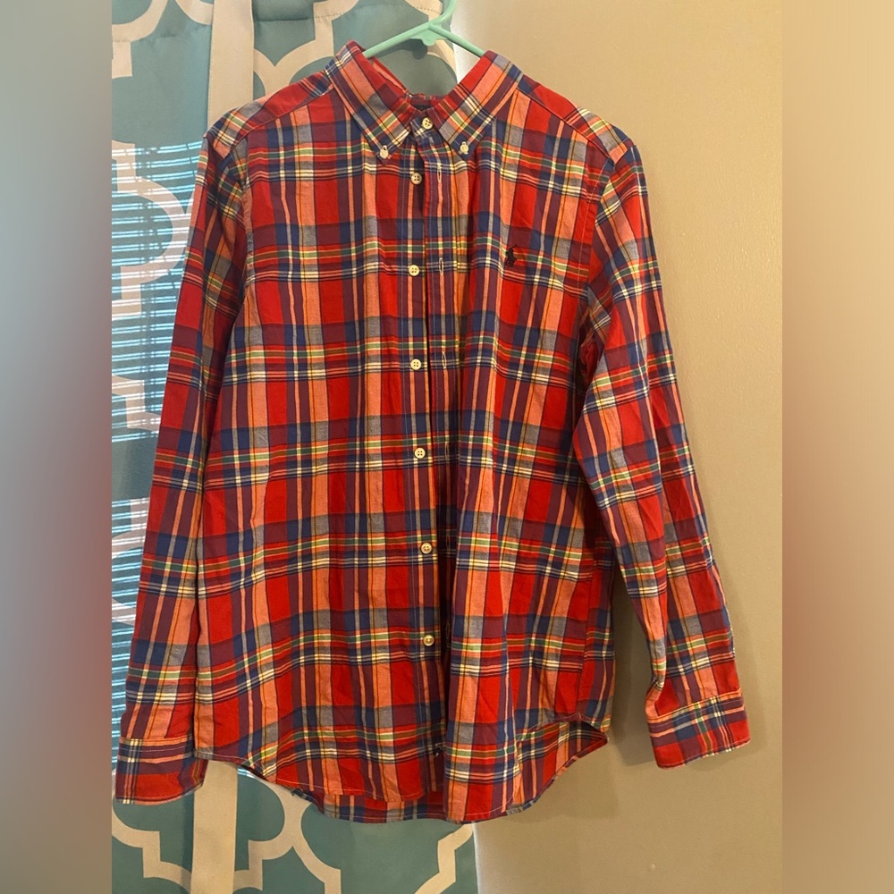 Ralph Lauren plaid button down XL